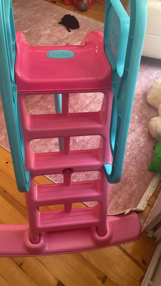Renkli Pembe Çocuk Kaydırağı - Görsel 4