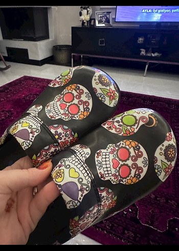 Renkli Gotik Platform Terlik ortopediktir - Görsel 4