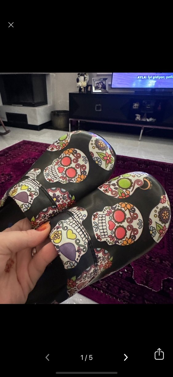 Renkli Gotik Platform Terlik ortopediktir - Görsel 4