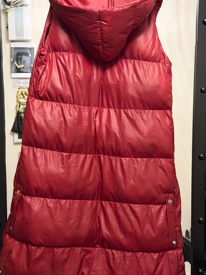 Kırmızı Uzun  Kadın Yelek - Görsel 4