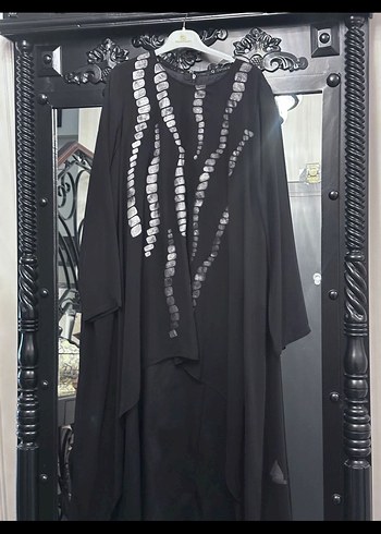 Siyah şifon abiye - Görsel 3