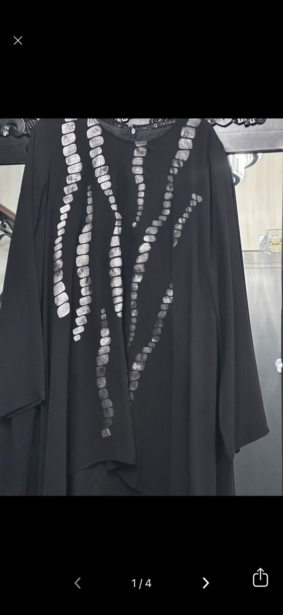 Siyah şifon abiye - Görsel 4