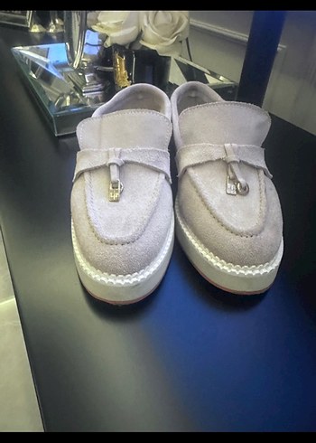 Bej Süet Tokalı Kadın Loafer - Görsel 2