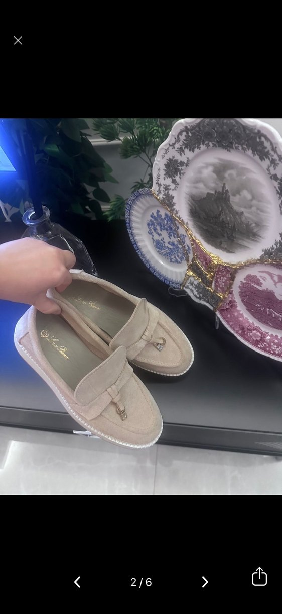 Bej Süet Tokalı Kadın Loafer - Görsel 4