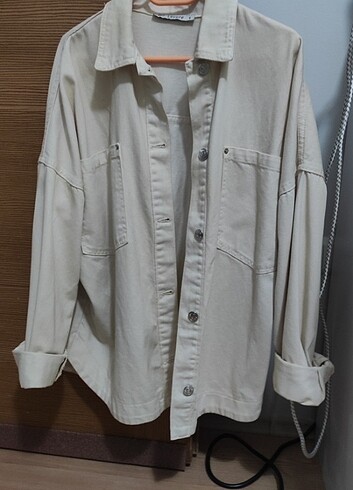 KREM KOT CEKET OVERSIZE