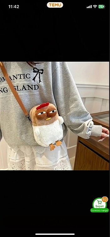 Peluş Tavuk Çapraz Çanta