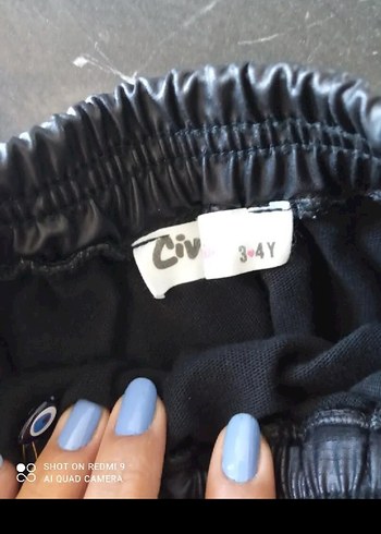 Civil Deri Çiçek Detaylı Kız Etek