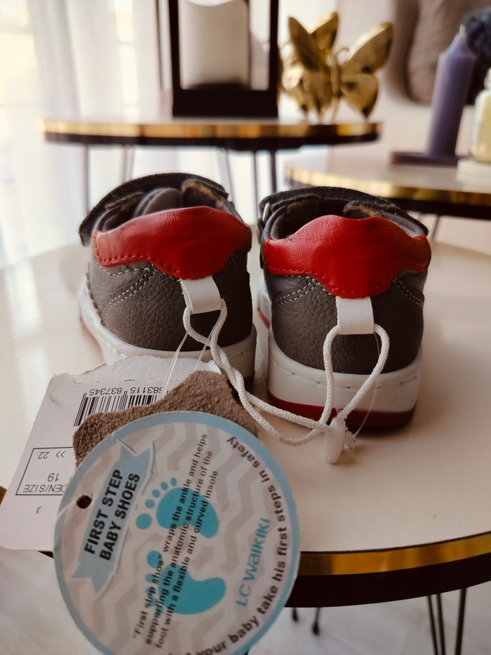Hakiki Deri Erkek Bebek İlk Adım Ayakkabısı Velcro Ortopedik - Görsel 2