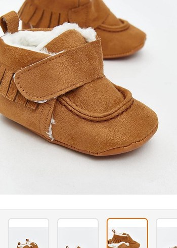 Kahverengi Kürklü Erkek Bebek İlk Adım Ayakkabısı - Görsel 2