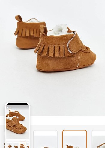 Kahverengi Kürklü Erkek Bebek İlk Adım Ayakkabısı - Görsel 3