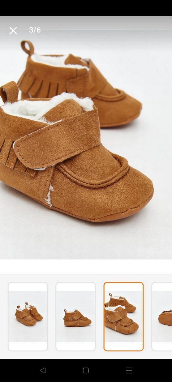 Kahverengi Kürklü Erkek Bebek İlk Adım Ayakkabısı - Görsel 2