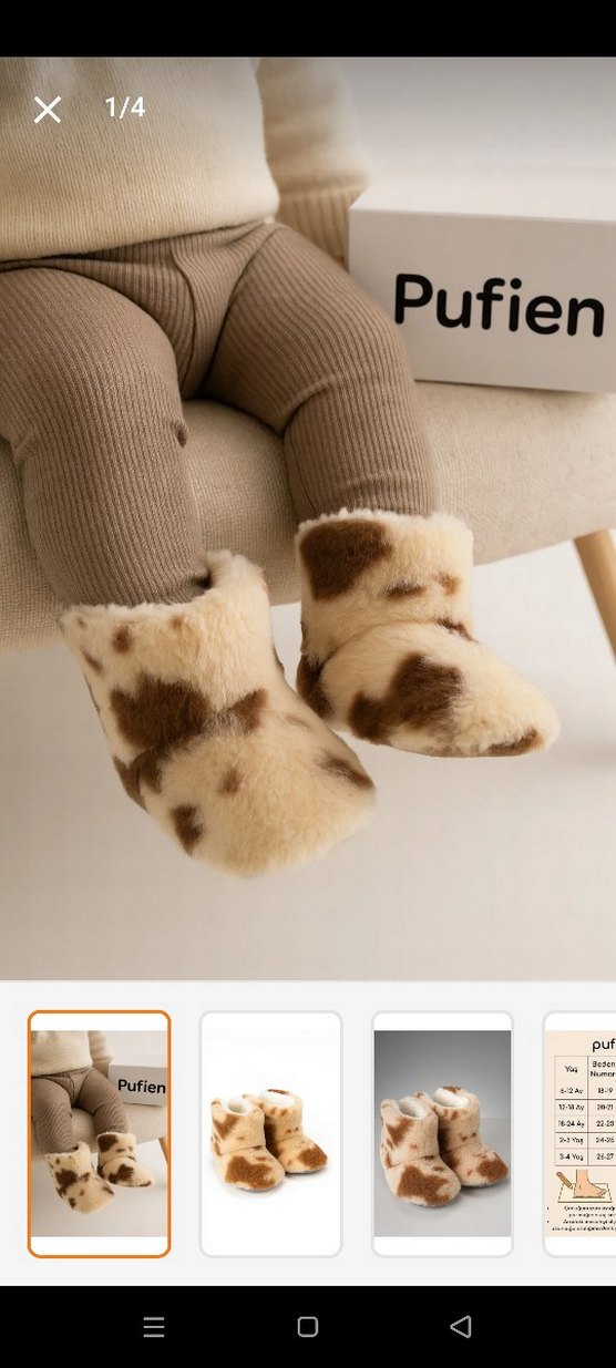 Kahverengi Desenli Sıcak Ev botu - Görsel 2