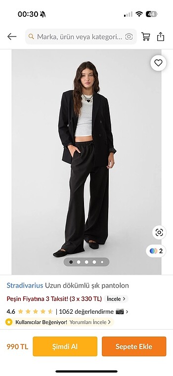 Stradivarius Stradivarius şık pantolon dökümlü