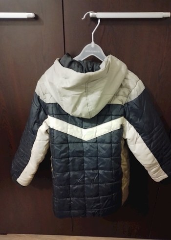 Erkek Çocuk Gri Kapüşonlu Fermuarlı Mont - Görsel 2