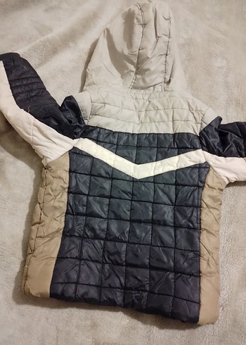 Erkek Çocuk Gri Kapüşonlu Fermuarlı Mont - Görsel 7