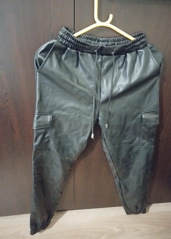 Kadın Siyah Deri Pantolon - Görsel 5