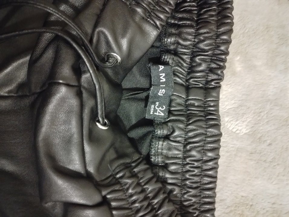 Kadın Siyah Deri Pantolon - Görsel 3