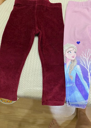 Kız Çocuk Pembe Baskılı Termal Tayt - Görsel 2