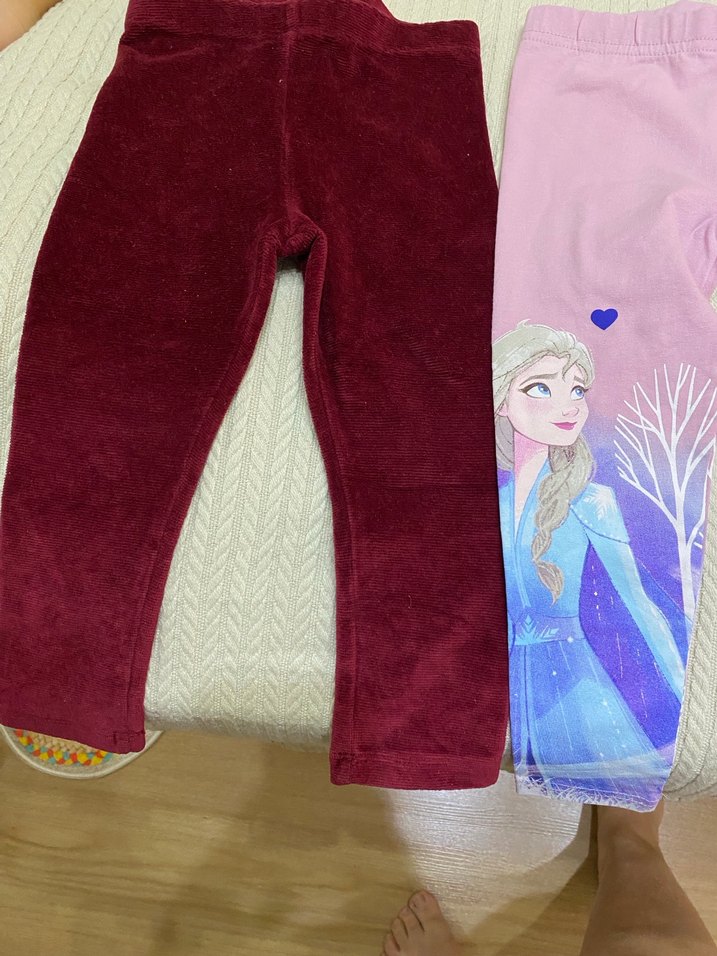 Kız Çocuk Pembe Baskılı Termal Tayt - Görsel 2