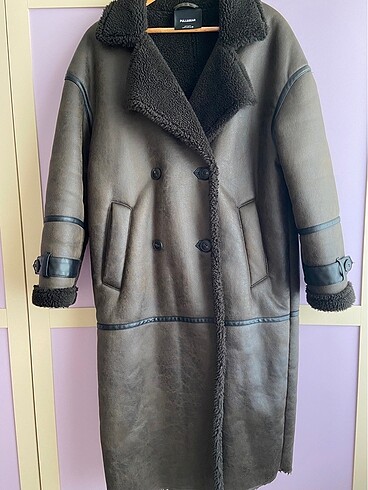 Pull and Bear koyu kahve deri ceket