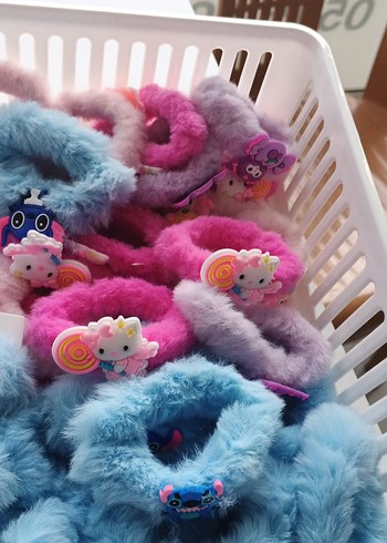 Renkli Bağlamalı Lastikli Çocuk Saç Tokaları(adet 20 tl) - Görsel 3