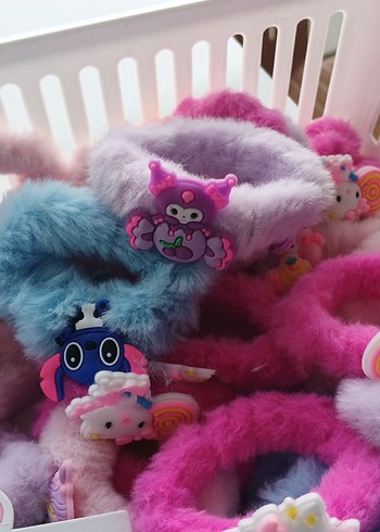 Renkli Bağlamalı Lastikli Çocuk Saç Tokaları(adet 20 tl) - Görsel 4