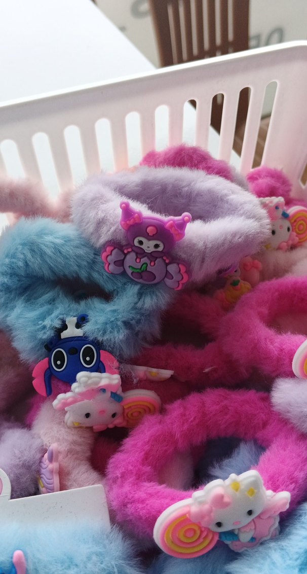 Renkli Bağlamalı Lastikli Çocuk Saç Tokaları(adet 20 tl) - Görsel 4