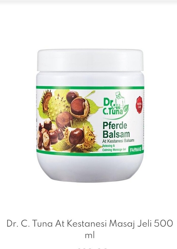Dr. C. Tuna Biberli Masaj Jeli 500 ml&Dr. C. Tuna At Kestanesi M - Görsel 2