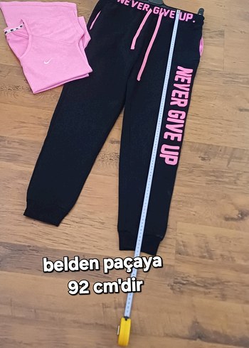 #Fuşya #Tişört #Siyah #Eşofman #Takımı - Görsel 3