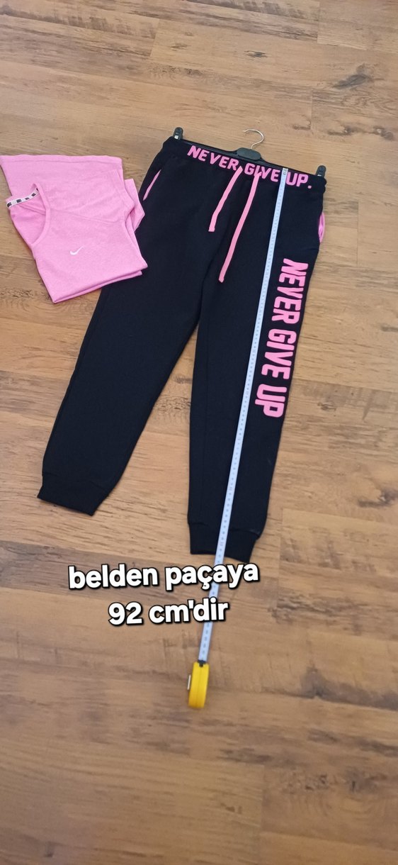 #Fuşya #Tişört #Siyah #Eşofman #Takımı - Görsel 3