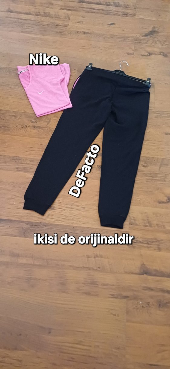 #Fuşya #Tişört #Siyah #Eşofman #Takımı - Görsel 4