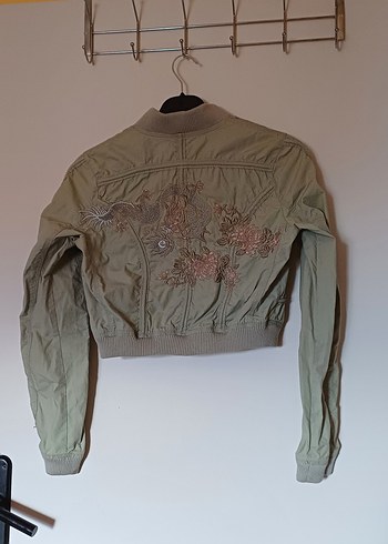 #Nakışlı #crop #Denim #Ceket - Görsel 8