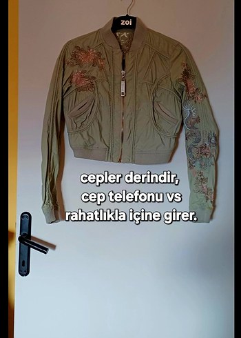 #Nakışlı #crop #Denim #Ceket - Görsel 10