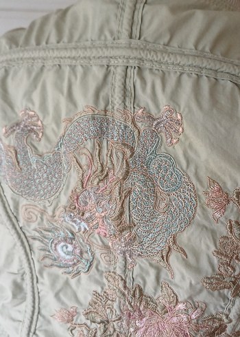 #Nakışlı #crop #Denim #Ceket - Görsel 6