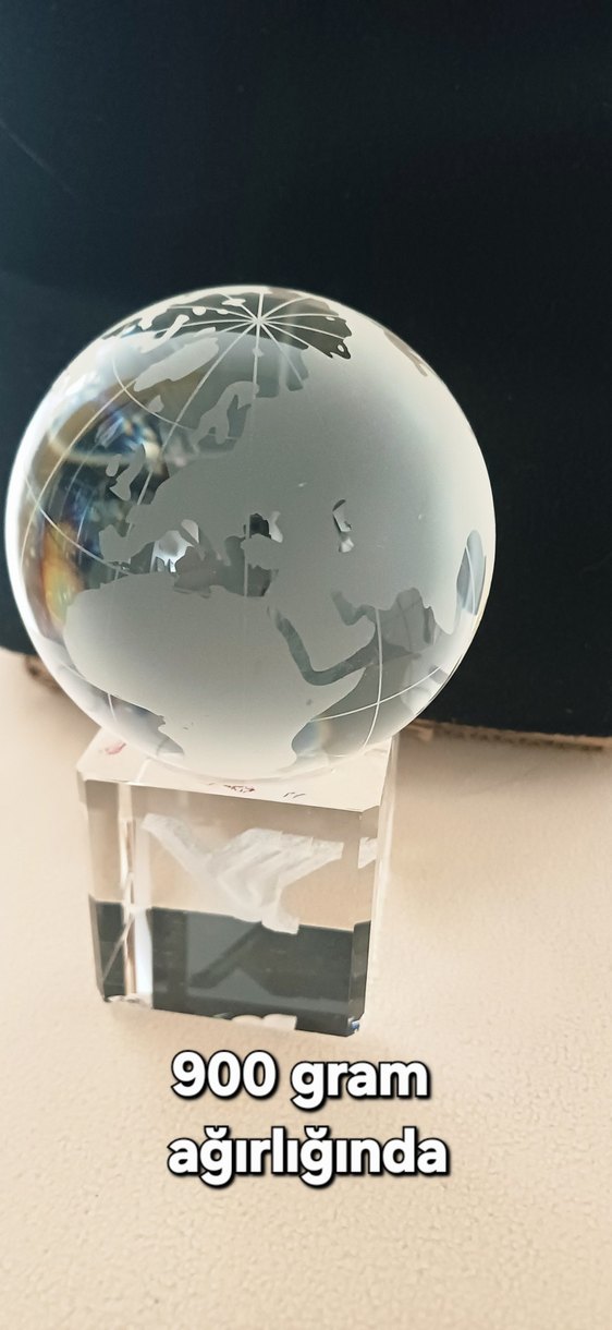 cam küre Dünya Figürin - Görsel 3