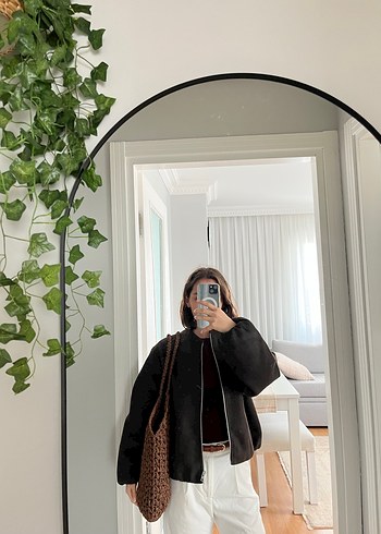 Örgü Bohem Kahverengi Kadın Çanta - Görsel 5