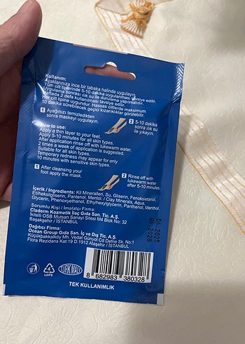 Claderm Mentollü Ayak Maskesi 30 ml - Görsel 3