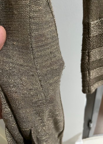 Kadın Uzun Kahverengi Triko Hırka - Görsel 4