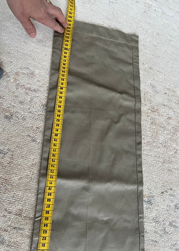 Bej Keten Midi Kadın Pantolon - Görsel 5