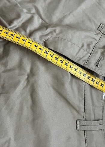 Bej Keten Midi Kadın Pantolon - Görsel 6