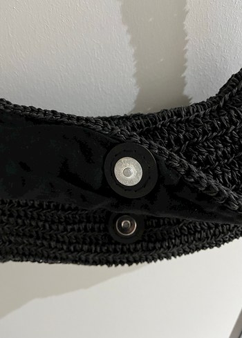 Siyah Örgü Kadın Çanta - Görsel 2