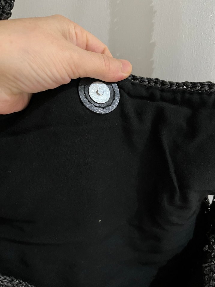 Siyah Örgü Kadın Çanta - Görsel 3