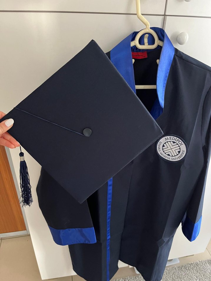 Diger Mavi Midi Mezuniyet Elbisesi - Görsel 3