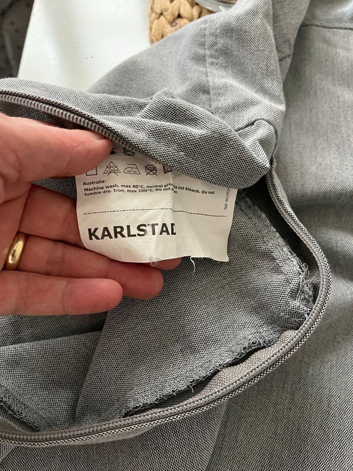 Gri  kırlent kılıfı - Görsel 2