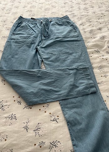 Kadın Mavi Bol Kesim Kot Pantolon
