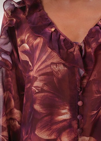 Trendyolmilla Mürdüm Şifon Transparan Çiçekli Fırfır
Dok.Gömlek - Görsel 5