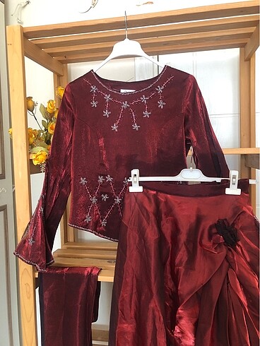 m Beden bordo Renk 3 lü takım