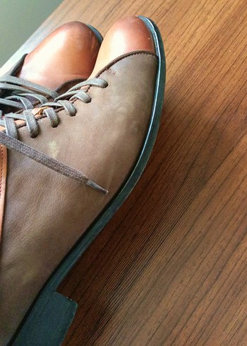 Klasik Erkek Kahverengi Parlak Ayakkabı Bağcıkları - Görsel 6