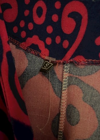 Diğer Pembe Batik Desenli Bohem Uzun Elbise