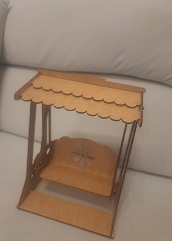  Beden Renk Ahşap maket boyanabilir Oyuncak Otobüs ve Salıncak Seti